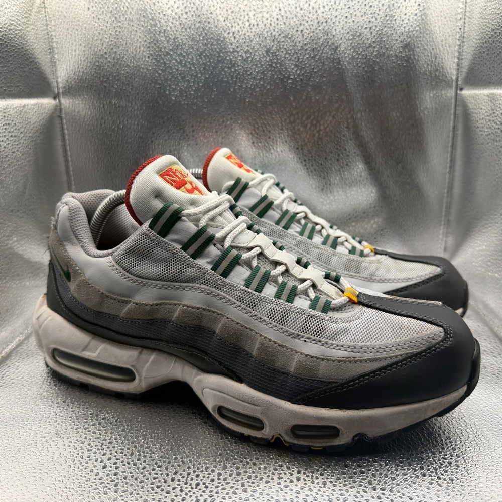 Size 9.5 Nike Air Max 95 Prep School Gray/Green/Gold Mens Shoes DM0011-002